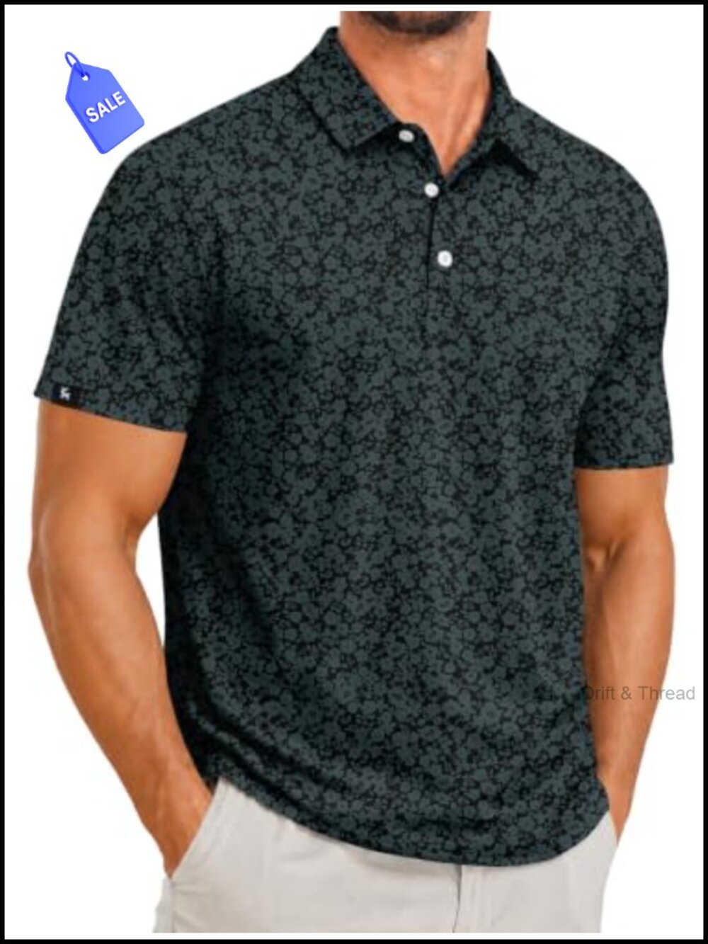 Men's Golf Polo Shirt Short Sleeve Moisture Wicking Performance Regular Fit